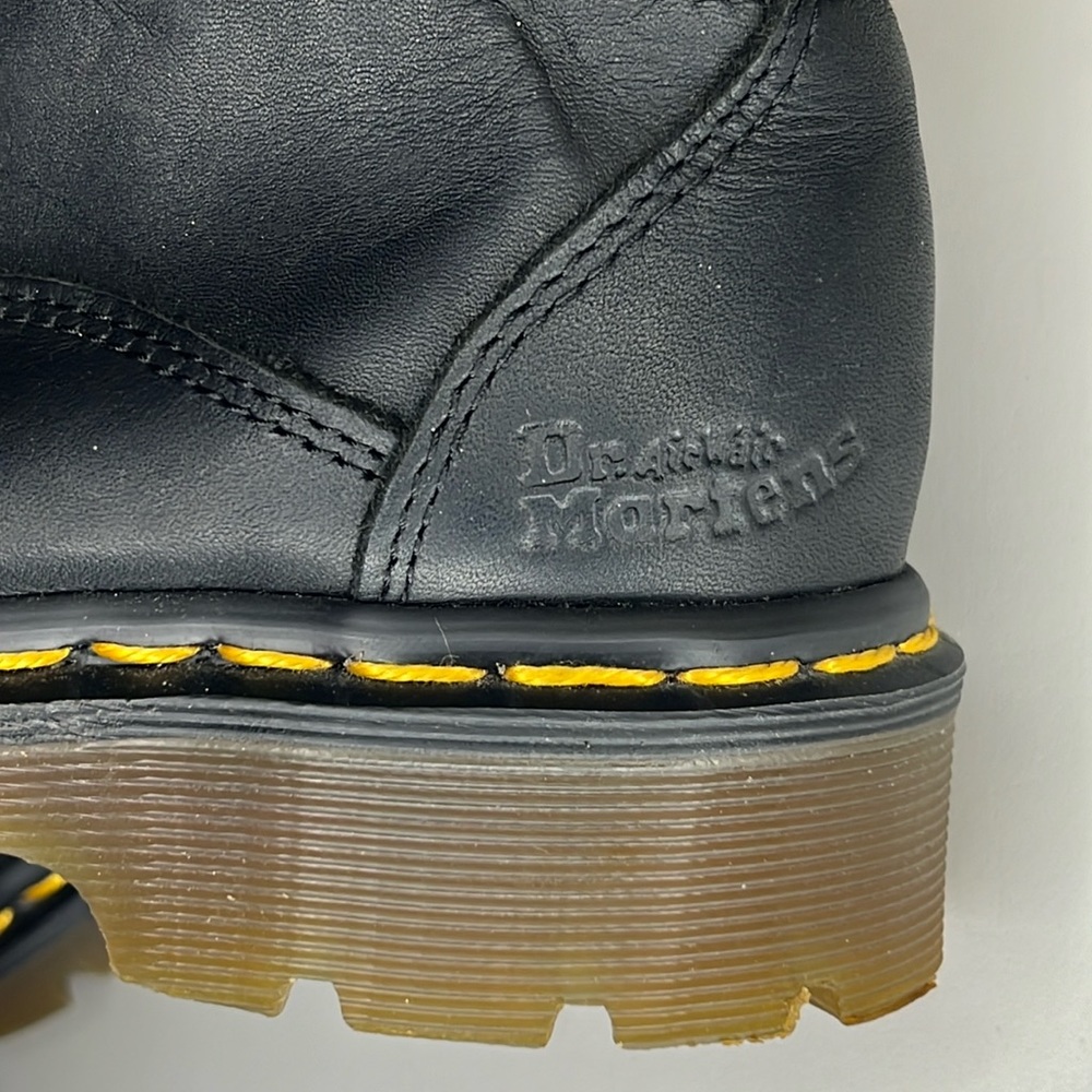 Dr.MARTENS 8444 Lace-up High Top Black Leather Boots Kids Size 13 - Picture 9 of 16
